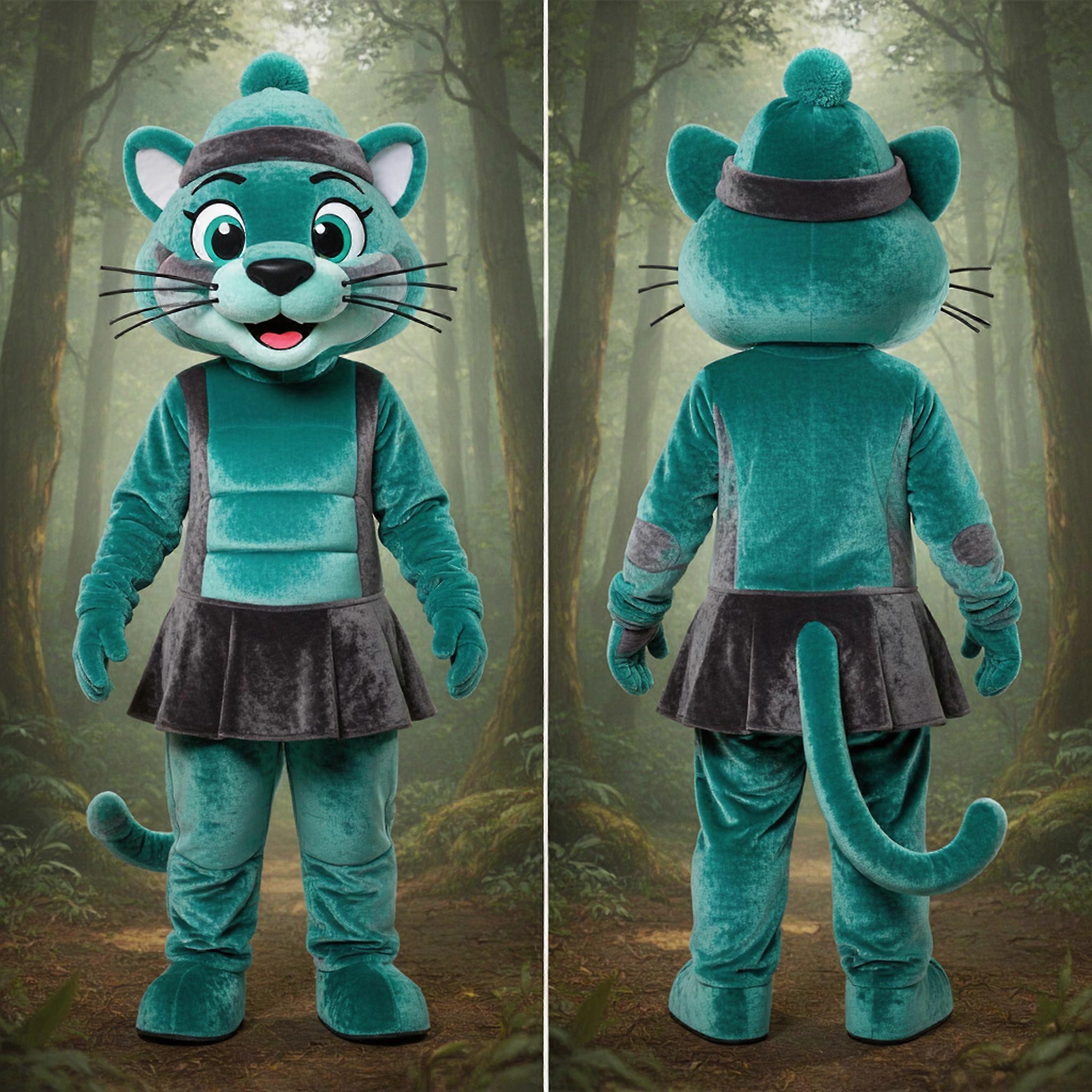 MASTICOT Teal Sleek Puma Mascot