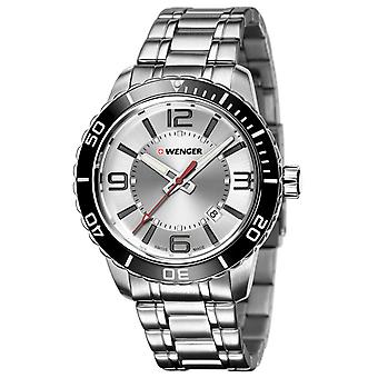 Swiss Quartz analoge man horloge Roadster met roestvrijstalen armband 01.0851.119