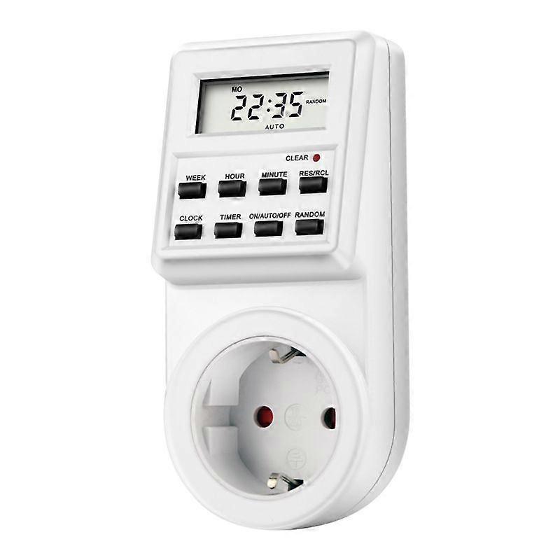 EU Plug Digital Timer Socket with Compact Display for Scheduled Appliance Power Control
