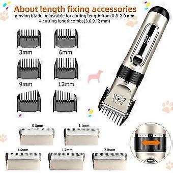 Hair Clipper for Dog / Cat, Low Noise Hair Clipper with 6 Combs 694.