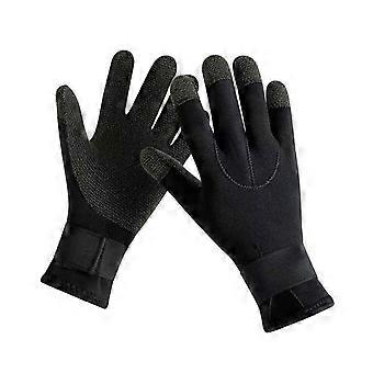 Cut Resistant Diving Gloves Non-Slip Grip Aramid Fiber Fishing Gloves Adjustable
