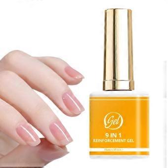 Nail Gel Glue 9‑in‑1 15ml Clear Gel Nail Glue with Reinforced Brush Precision and LED UV Curing
