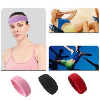 Atletische hoofdbanden zweetabsorberende elastische ademende sporthaarbanden voor training fitness fietsen buiten rood