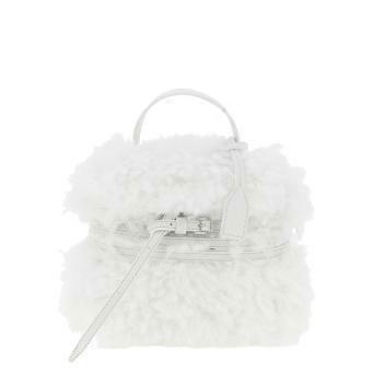 Moschino weiß Lederhandtasche