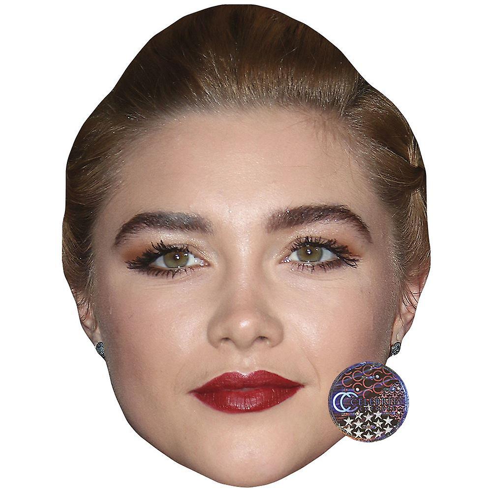 Florence Pugh Celebrity Mask, Flat Card Face