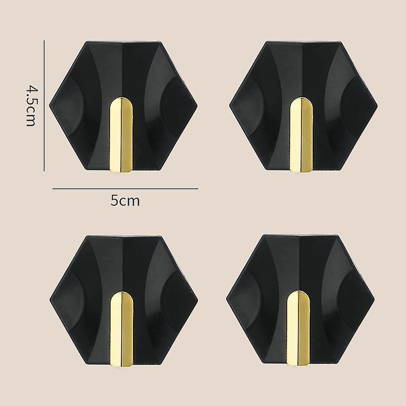 8 hooks, no punching, creative diamond hooks, sticky hooks, super strong kitchen for home use (green + black)