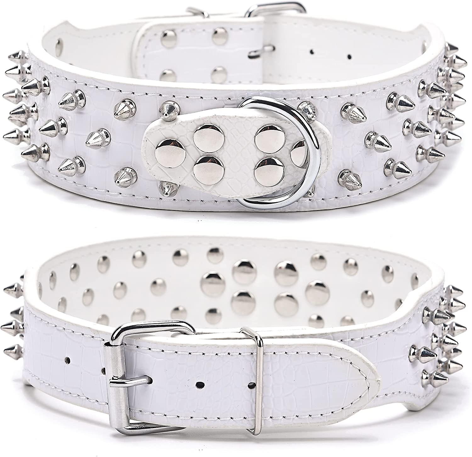 Καρφωμένο κολάρο δέρματος σκυλιών, καρφιτσωμένο αντι-δάγκωμα πριτσίρα μανιταριών διευθετήσιμα περιλαίμια κουταβιών, πριμοδοτημένο pu pet προστασία λαιμών βαρέων καθηκόντων τσοκ για το μικρό Medi