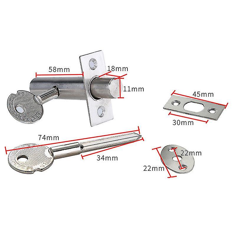 Door Security Rack Bolt, Security Deadbolt Stainless Steel Door Bolts ...