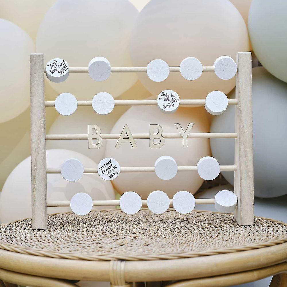 Alternative Guestbook Wooden Abacus | Baby Shower Keepsake Nursery Gift