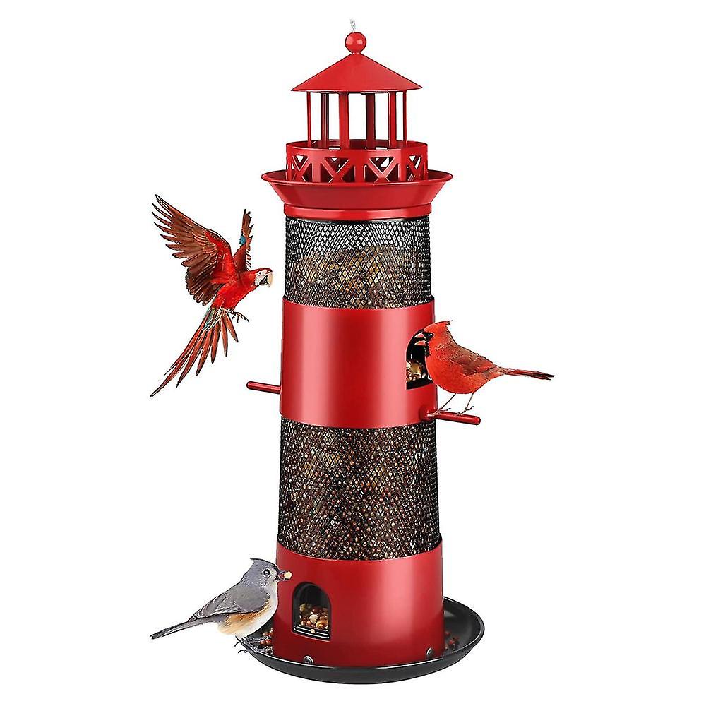 مغذيات الطيور للتعليق في الهواء الطلق ، طائر مقاوم للسنجاب للخارج ، بذور الطيور المعدنية للأسود