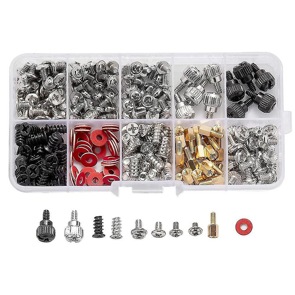 280pcs Computer Screw Standoffs Set Kit M3 M3.5 M5 Screw Compatible with Hard Drive Computer Case Mo