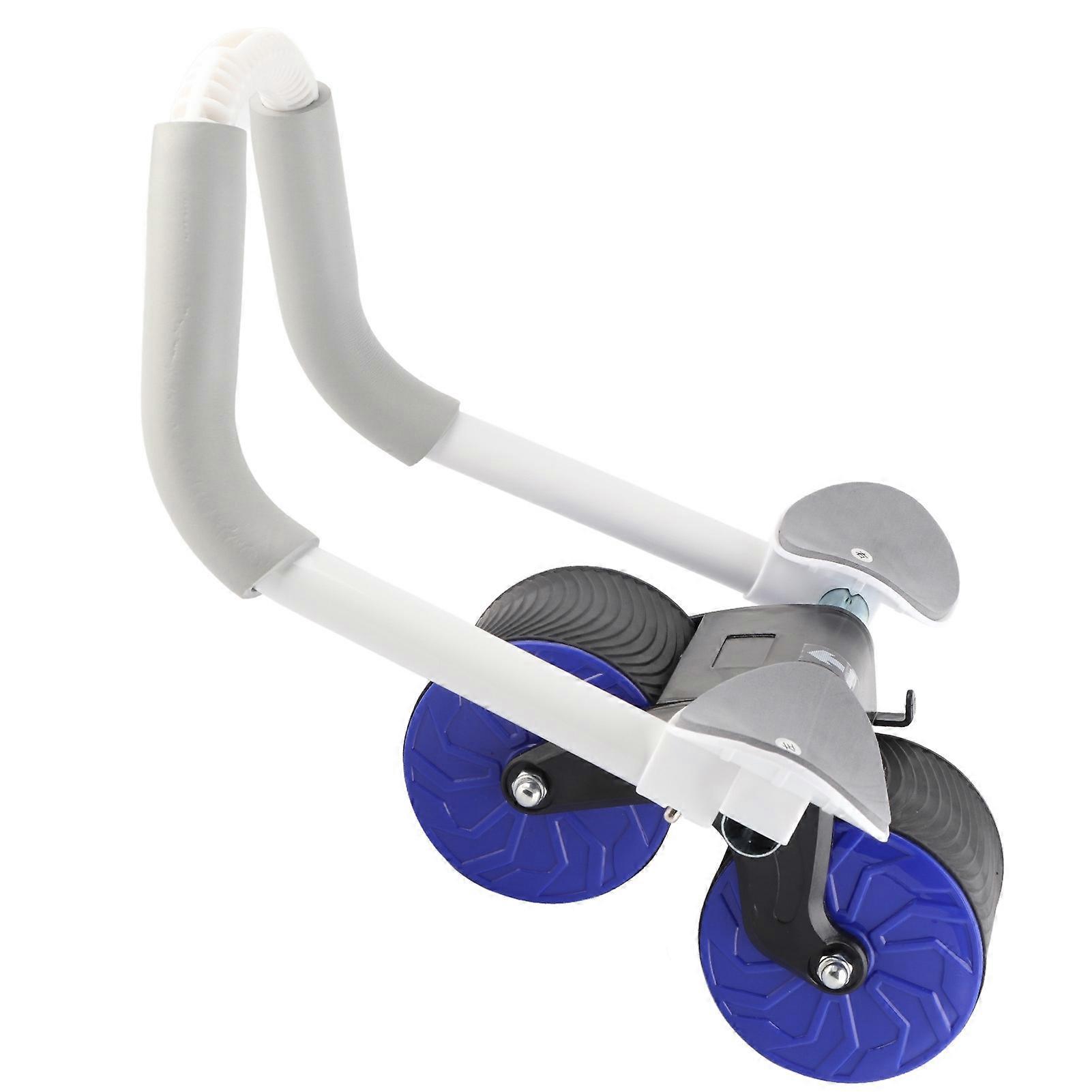 Automatic Rebound Abdominal Wheel with Elbow Support Strength Training Intelligent Display Core Workout Roller Blue 