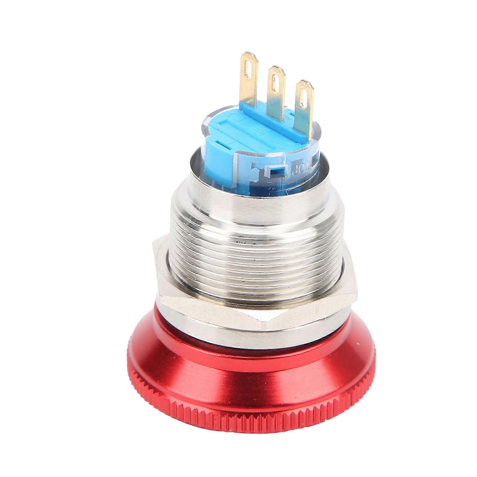 22mm Waterproof Emergency Stop Push Button Switch SelfLock Mushroom Head Button Switch(3 Pin )
