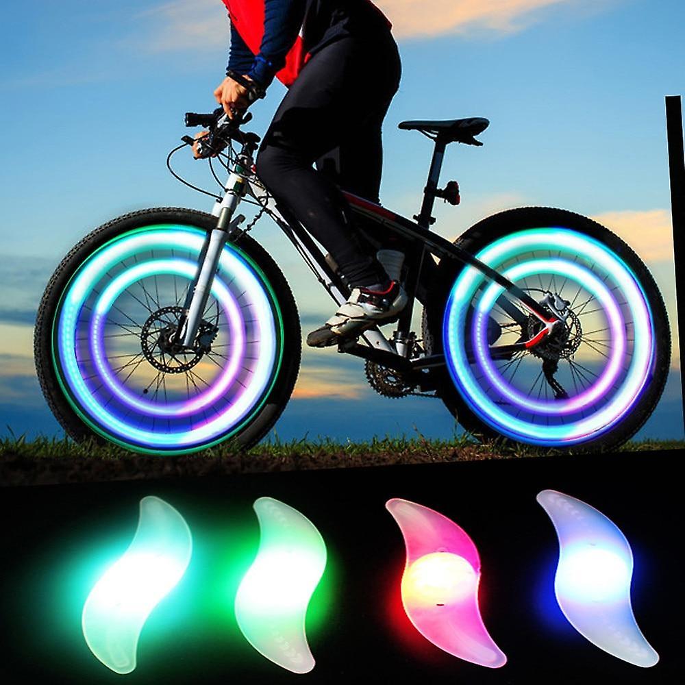 4pcs Colorful Plastic Bike Wheel Spoke Light Waterproof Mtb Balance Bicycle Led Tyre Tire Flas