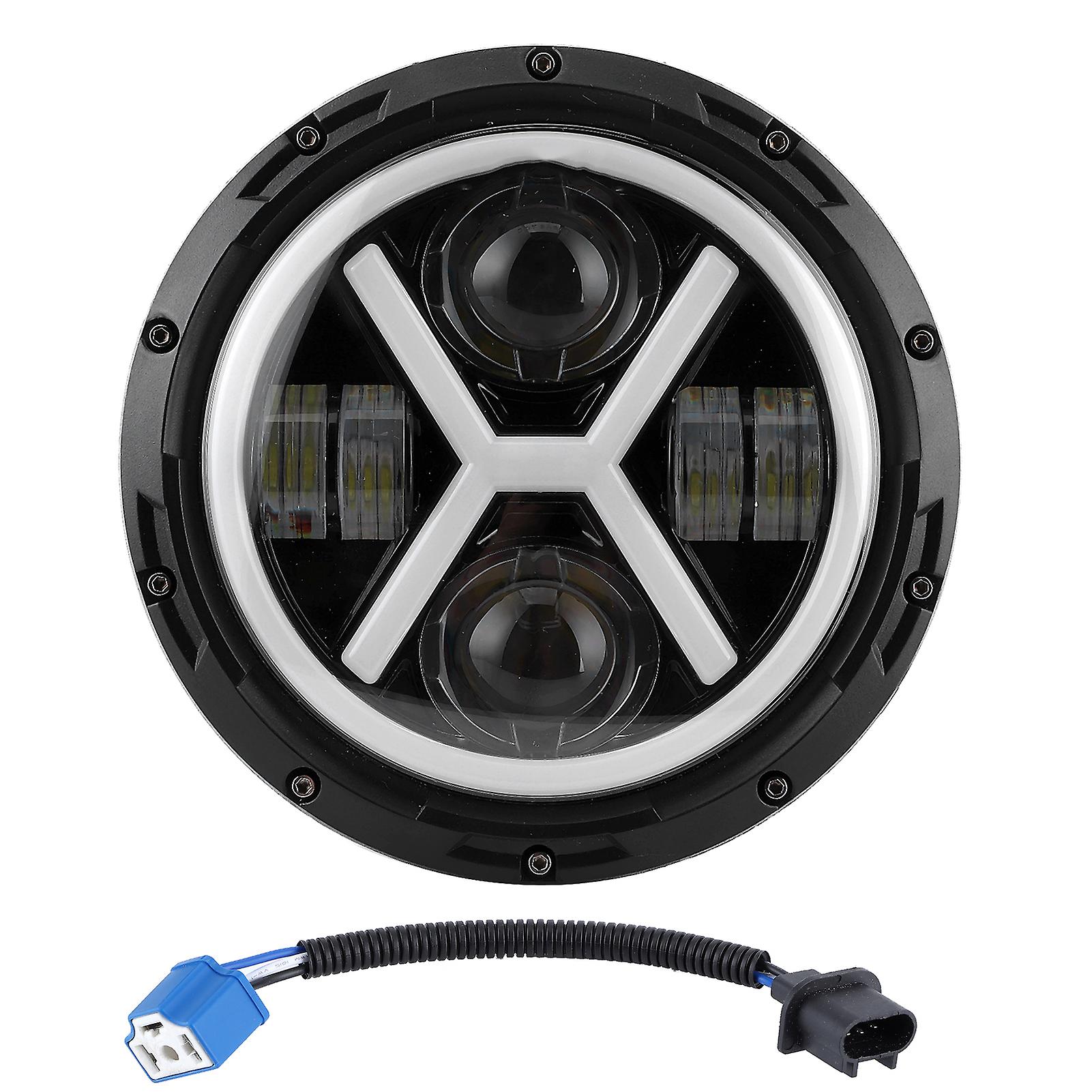 Car Headlamp,7in LED Headlight White Headlightfor Wrangler Headlight Replacement Reliable and Durable