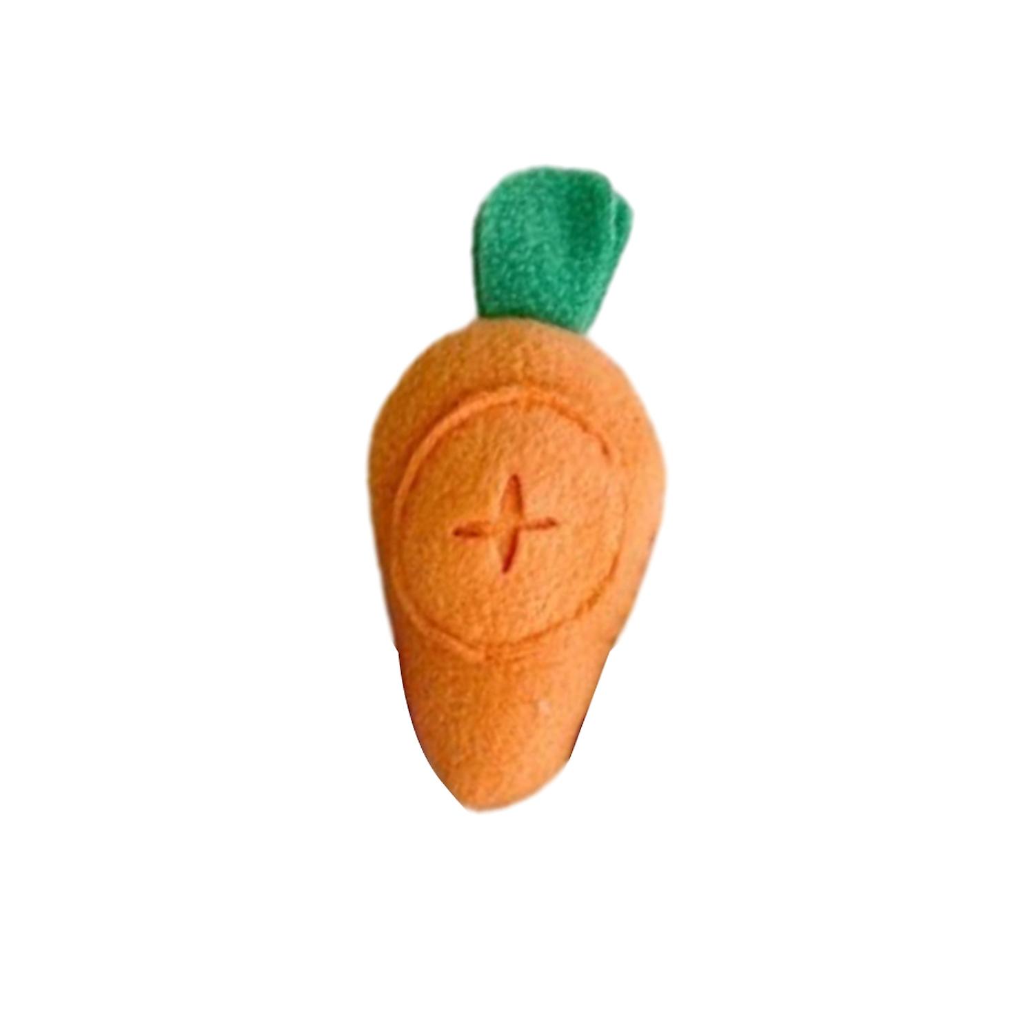 Pet Dog Chew Toy with Squeaky Device Teeth Grinding Boredom Relief Carrot-Shaped Funny Interactive