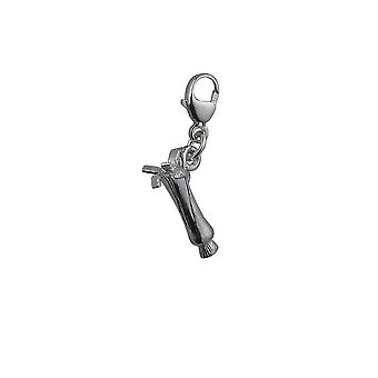 Silver 15x8mm Welsh Leek Charm on a lobster trigger