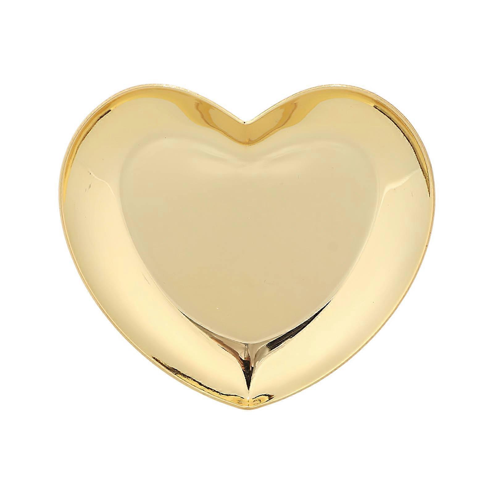 ネイルアートディスプレイボードステンレス鋼ハートシェイプ化粧品メイクアップマニキュアのヒントカラーミキシングパレットゴールド