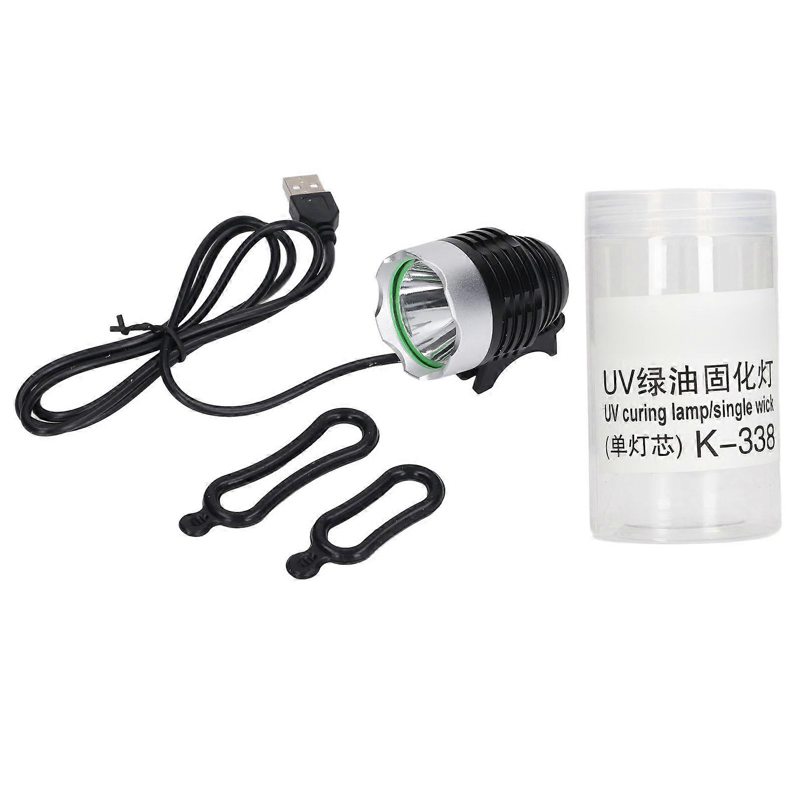 UV Curing Lamp Single Bead USB Powered Small Portable Green Oil Curing Ultraviolet Light for Inspection