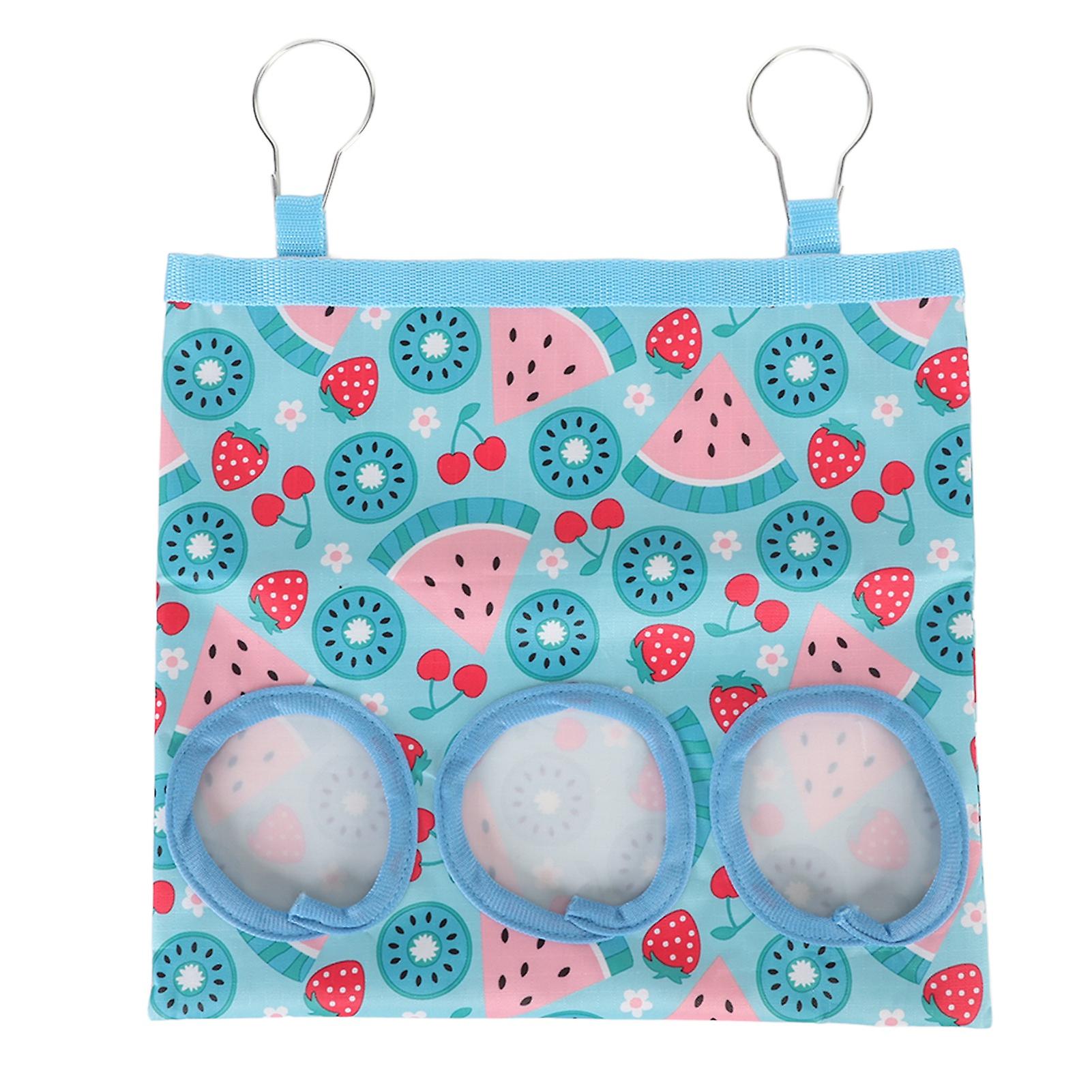Mangeoire à foin pour lapins, motif pastèque bleu, étanche, دائم, à suspendre, صب lapins, شنشيلة, الهامستر, 3 trous