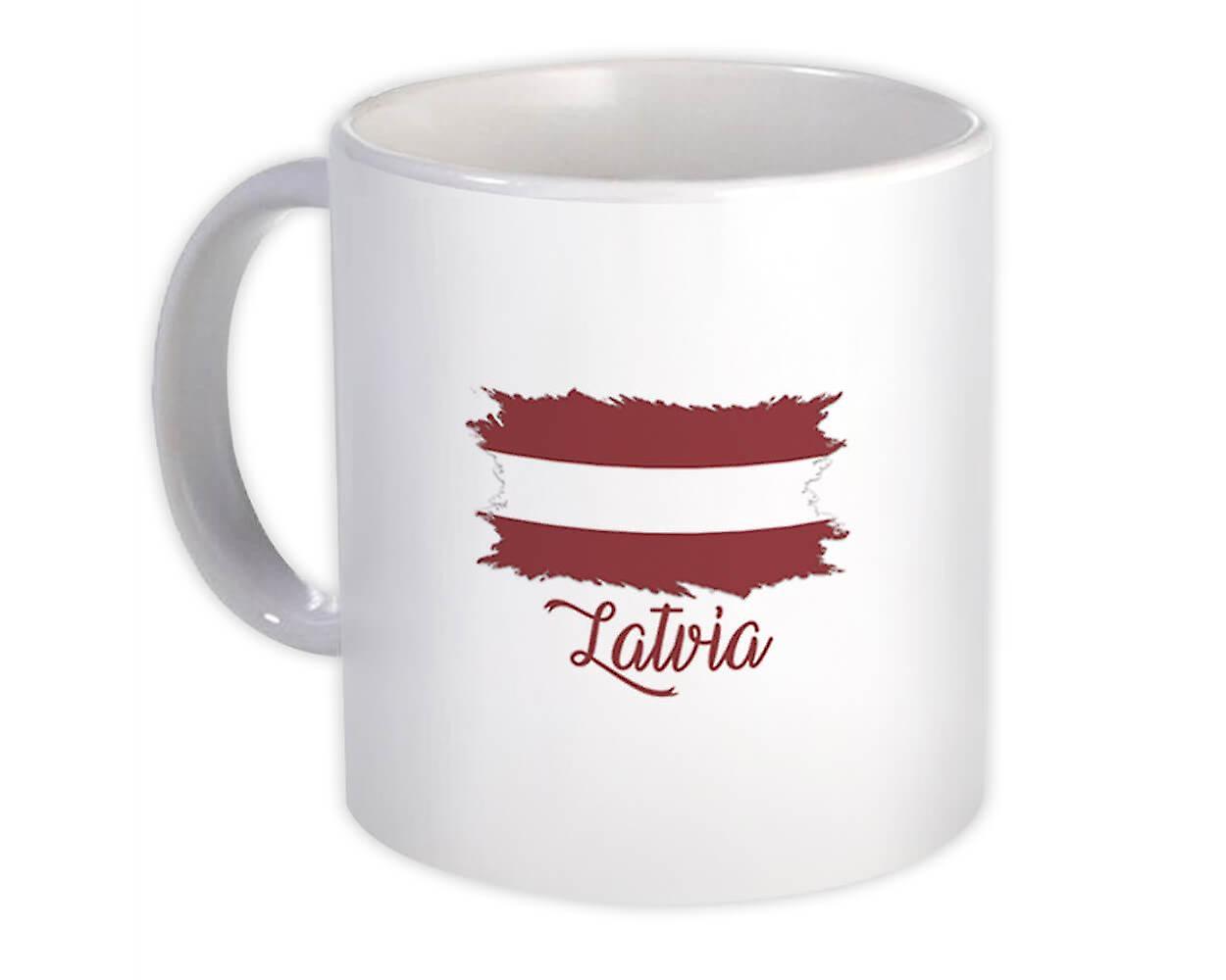 Gift Mug: Latvia Flag Latvian