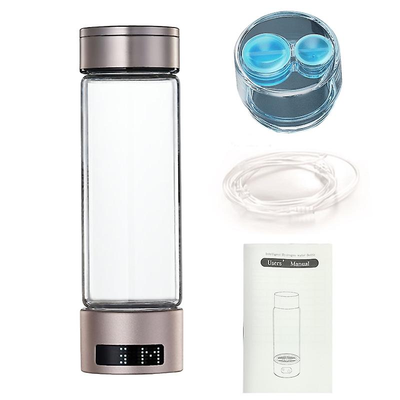 400ML Portable Hydrogen Water Generator Bottle Health Boosting Ionizer with SPE PEM Technology Healt
