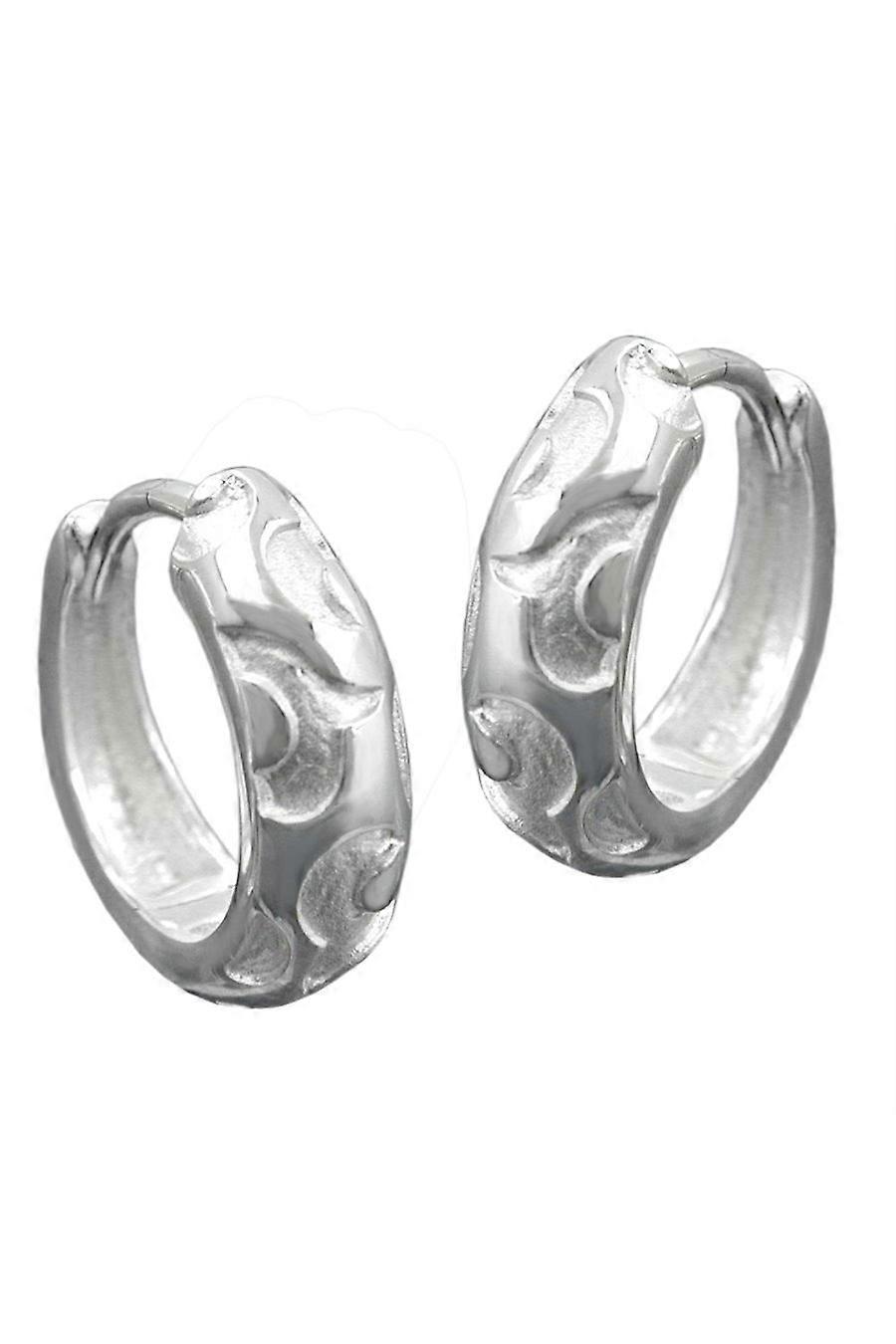 Hoop Earrings Matt/polished Silver 925 - Gl91549