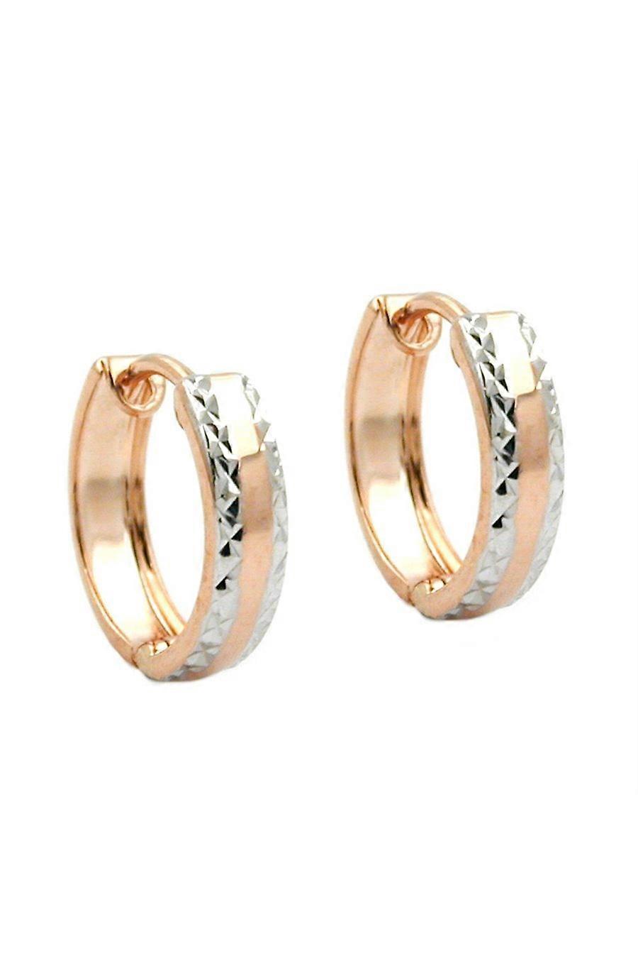 Hoop Earrings Diamond Cut 9k Gold - Gl431192