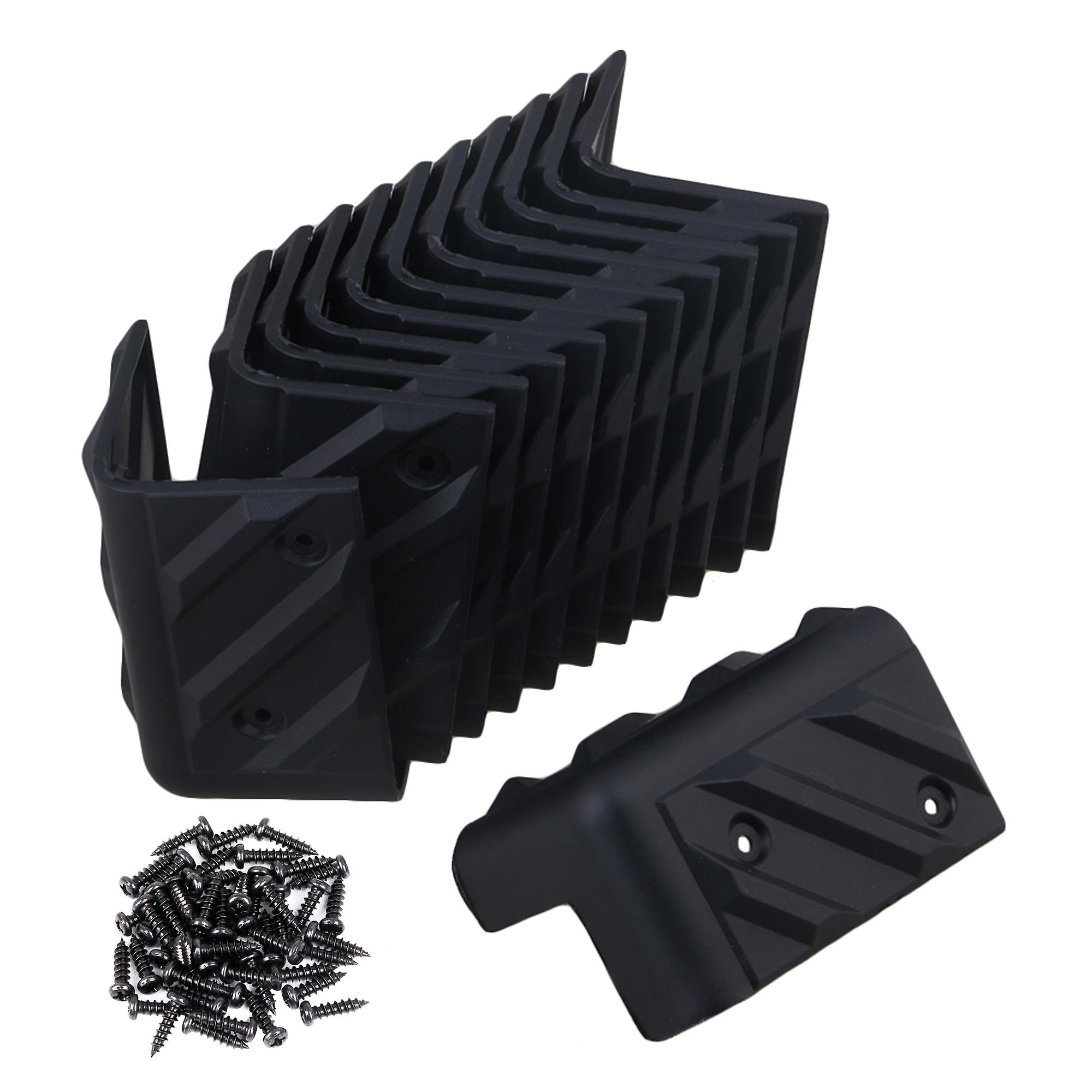 12PCS Plastic Right Angle Cabinets Guitar Speaker Corner Cover Black