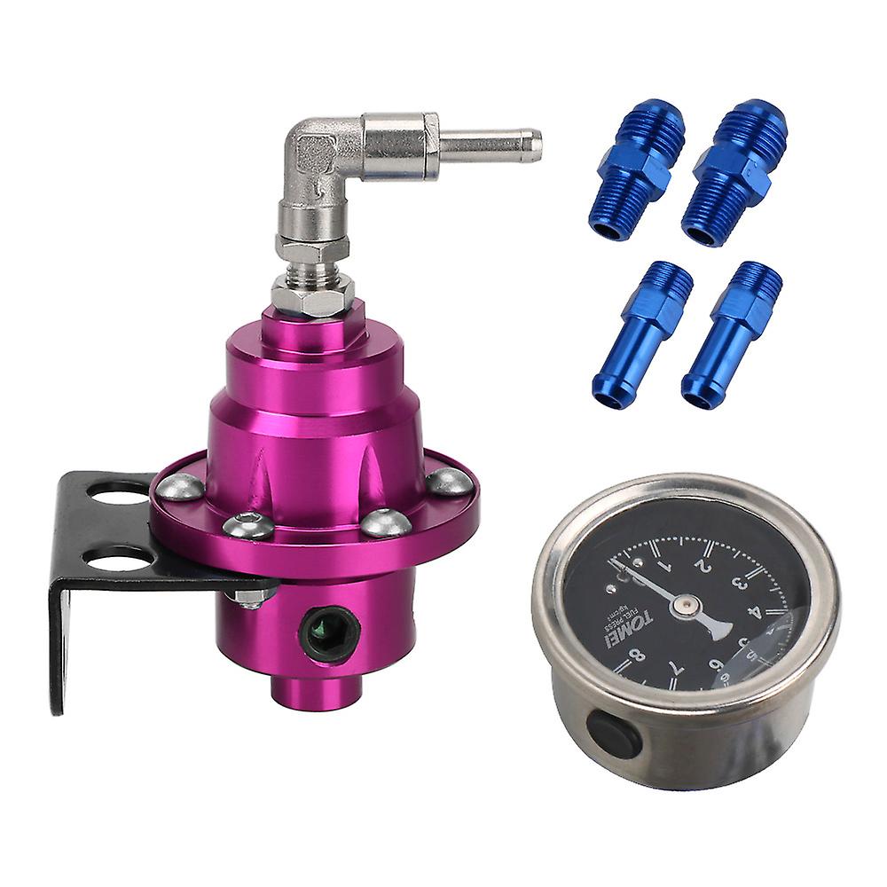 Unversal Adjustable Car Fuel Pressure Regulator wth Ol Gauge Kt 0-160 PS US | eBay