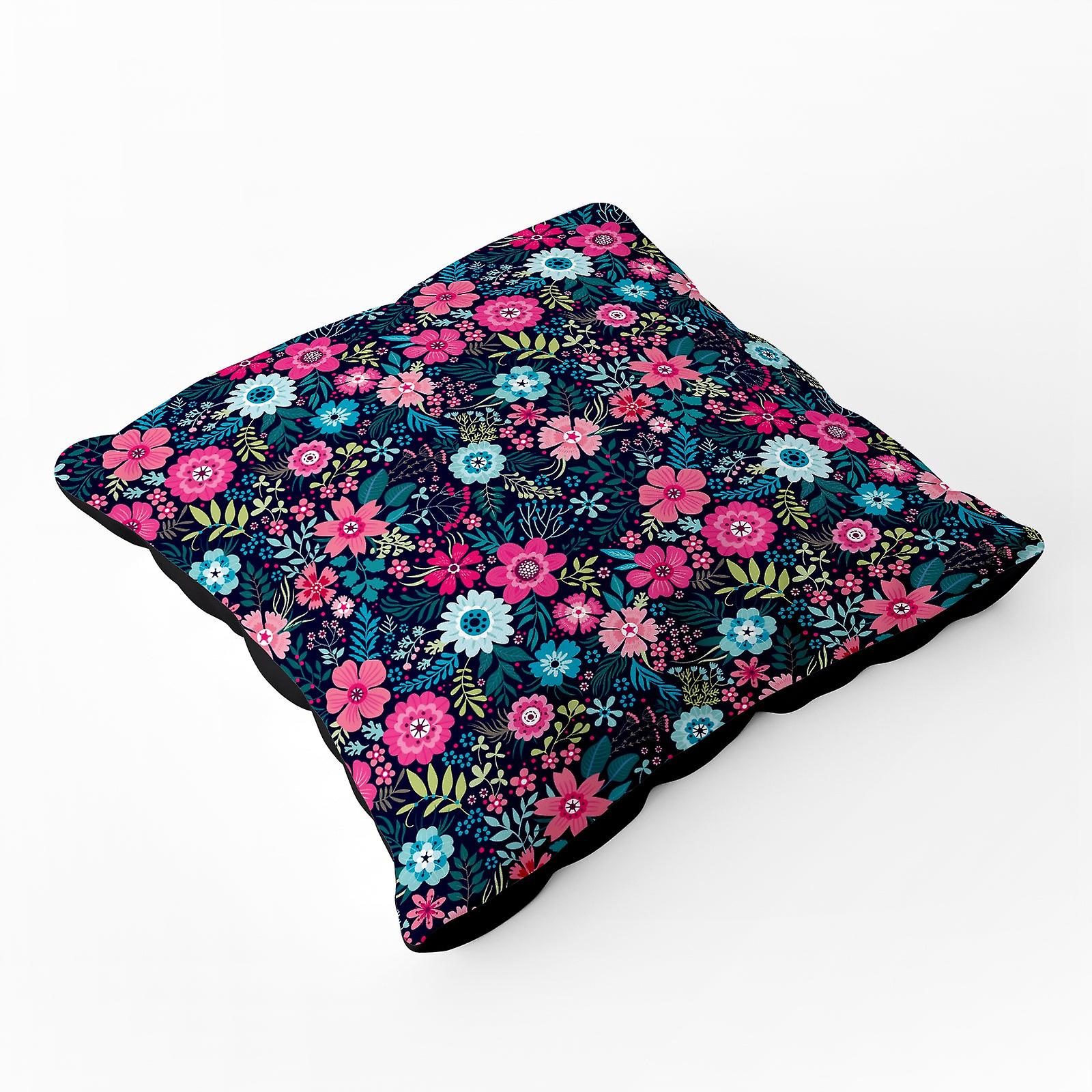 Cute Colourful Flower Pattern Floor Cushion