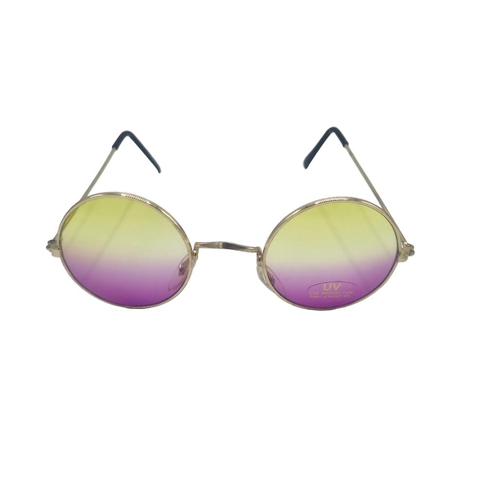 Lunettes de soleil rondes - Lentilles jaune-violet