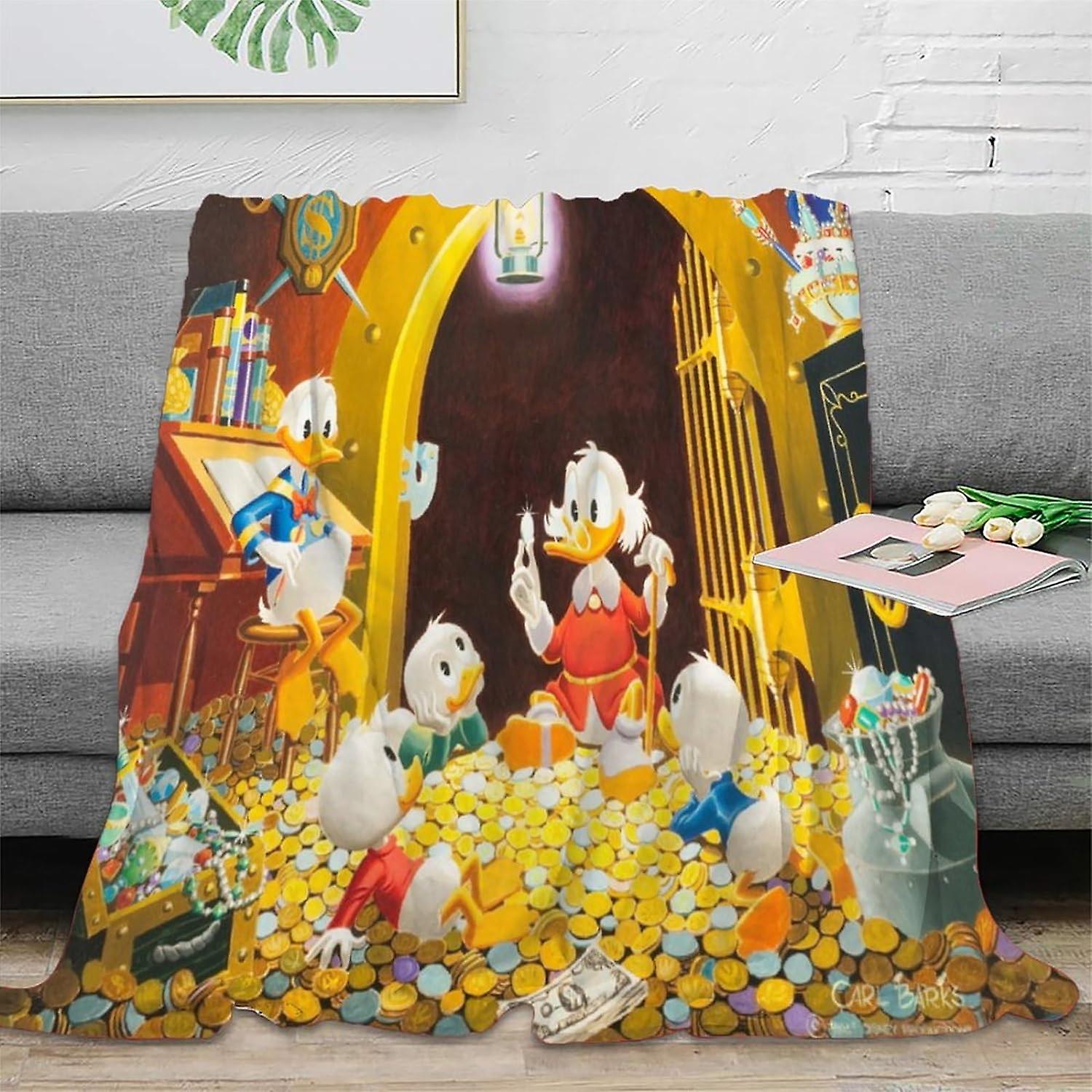 VAttea Plush Super Soft Blanket 3D Donald Duck Flannel Blankets Soft And Fluffy Blankets Fuzzy Warm Throw Cozy Couch Blanket For Winter