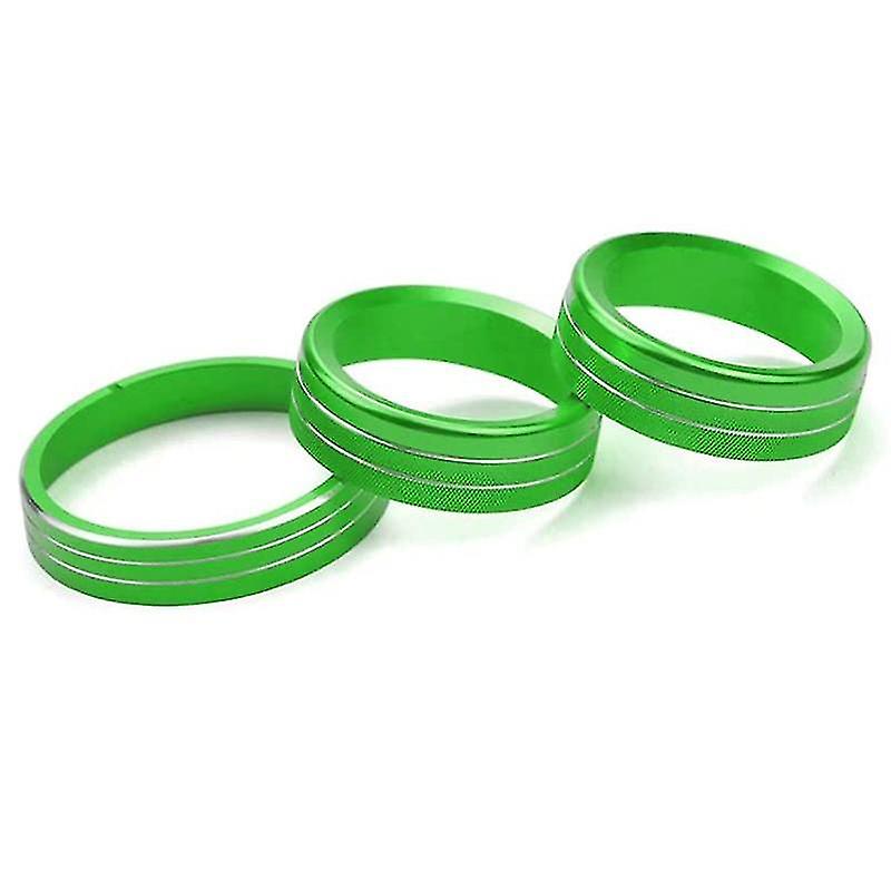 Dash Knobs Trim Ring For 2015-2021 Volume Headlight Switches Tune Button Control Knob Cover, Green