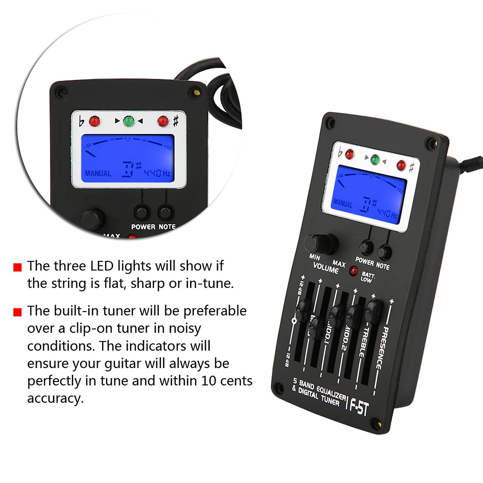 F‑5T 5-Band Digital Equalizer for Electro-Acoustic Classical Guitar