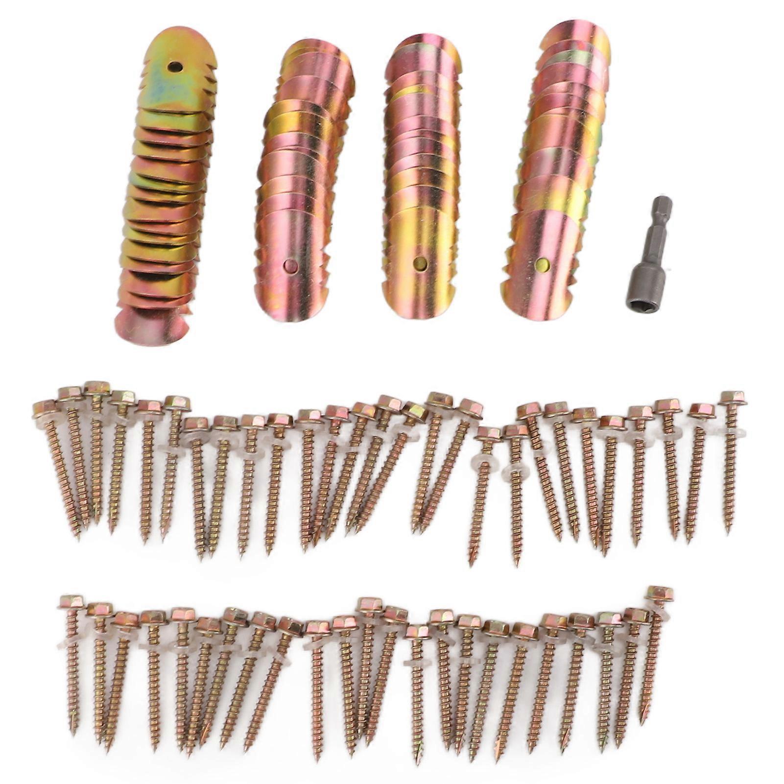 50 Pcs Fence Staples Zinc Plated Rustproof Carbon Steel with Hex Key for Fence Repair