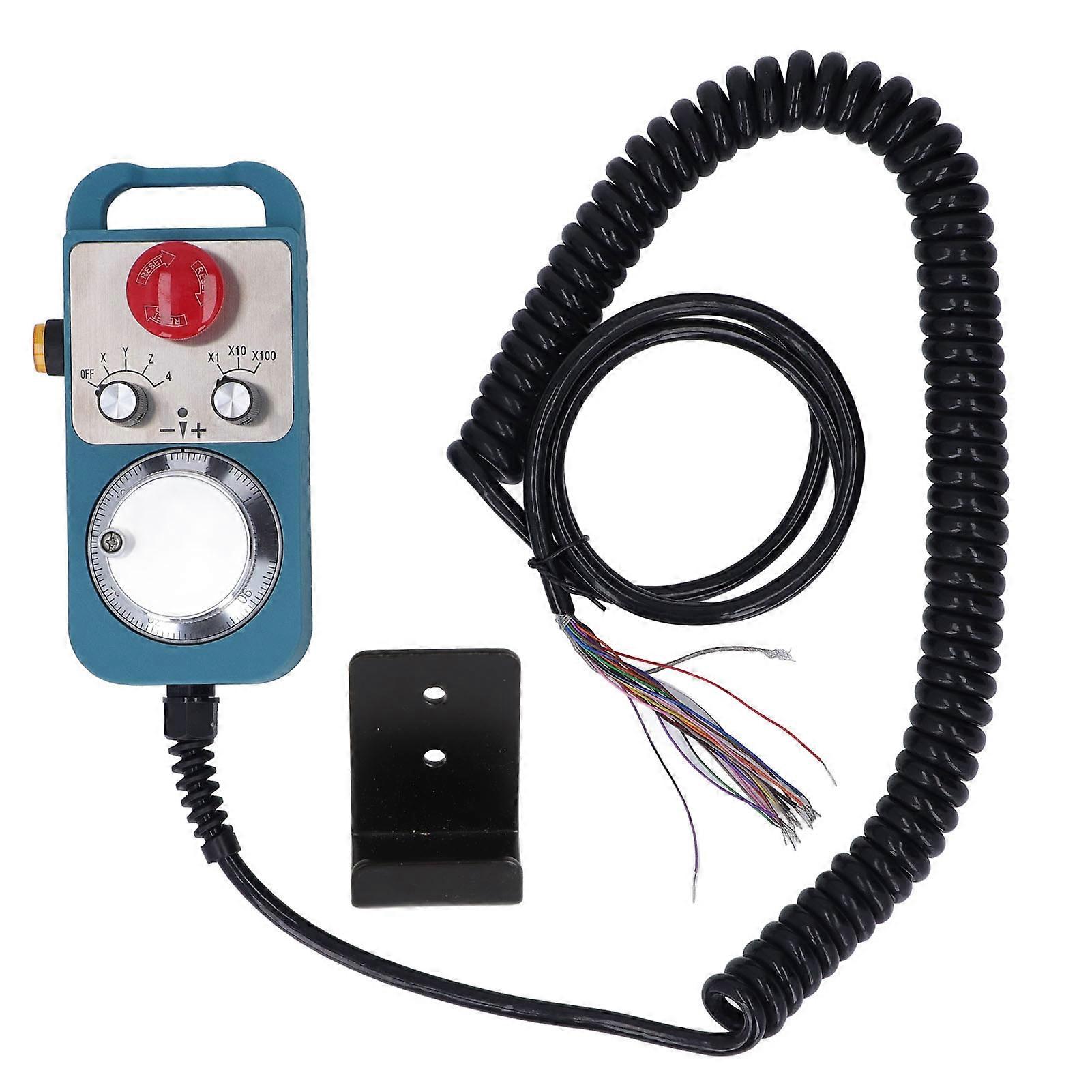 Cnc Electronic Handwheel 100ppr 4 Axes Cnc Handwheel Controller Manual Pulse Generator With Emergency Stop Button
