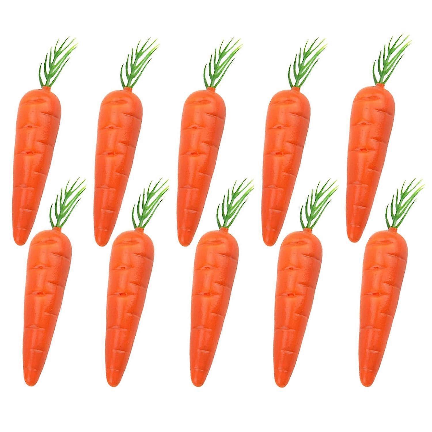 10pcs Realistic Artificial Simulation Of Carrot Fake Vegetable Props Easter Artificial Carrots Artificial Vegetable Carrots Home Decor