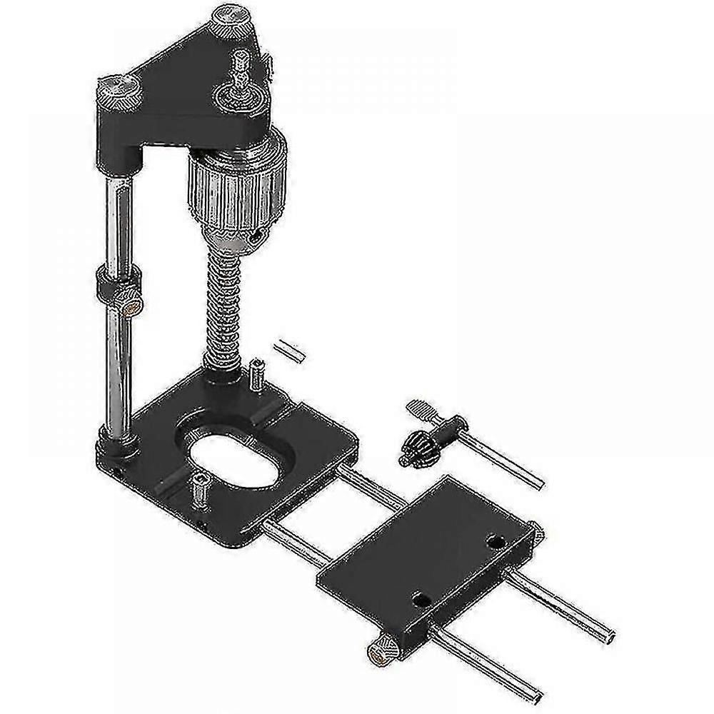 Drill Locator Portable Drill Jig Guide Precise Drill Locator Steel Carpenter Woodworking Tool Model: Black
