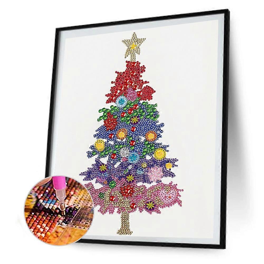30*40CM 5D Diamond Painting Kit Christmas Tree Partial Special Shape Drill Rhinestone DIY Wall Art Crafts Mosaic Picture Decor