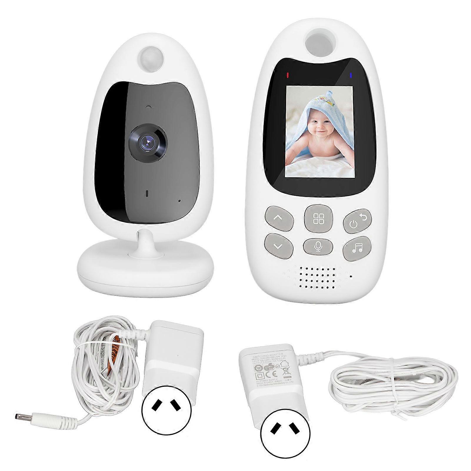 2in Display Baby Monitor Portable Wireless Long Range Night Vision Two Way Talk 8 Lullabies 100?240V AU Plug