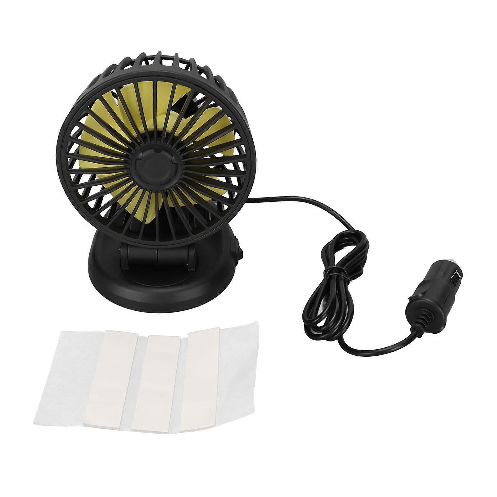 مروحة ولاعة السجائر 360 درجة مروحة تبريد هواء كهربائية قابلة للتدوير لشاحنة سيارة فان SUV RV ATV قارب