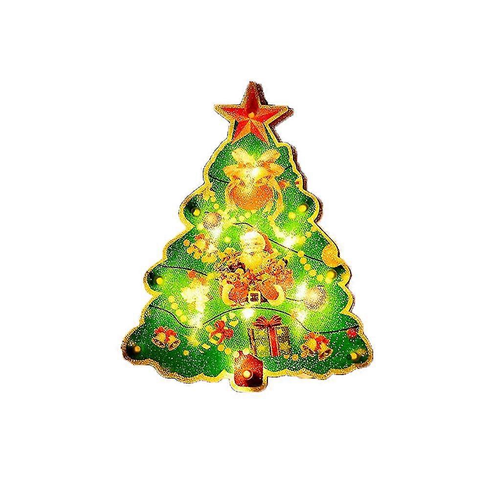 Christmas Lighted Window Decorations With Suction Cup Battery Powered Hanging Lights