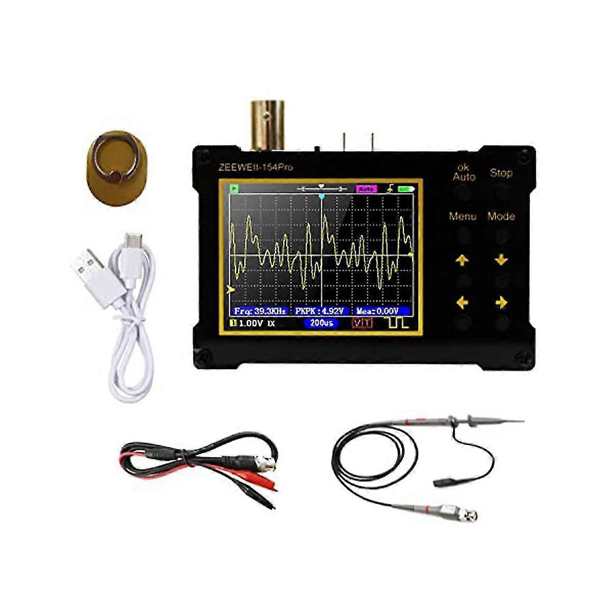 2 In 1 Handheld Oscilloscope Signal Generator, 154 Pro 2.4inch Digital Automotive Oscilloscope Kit