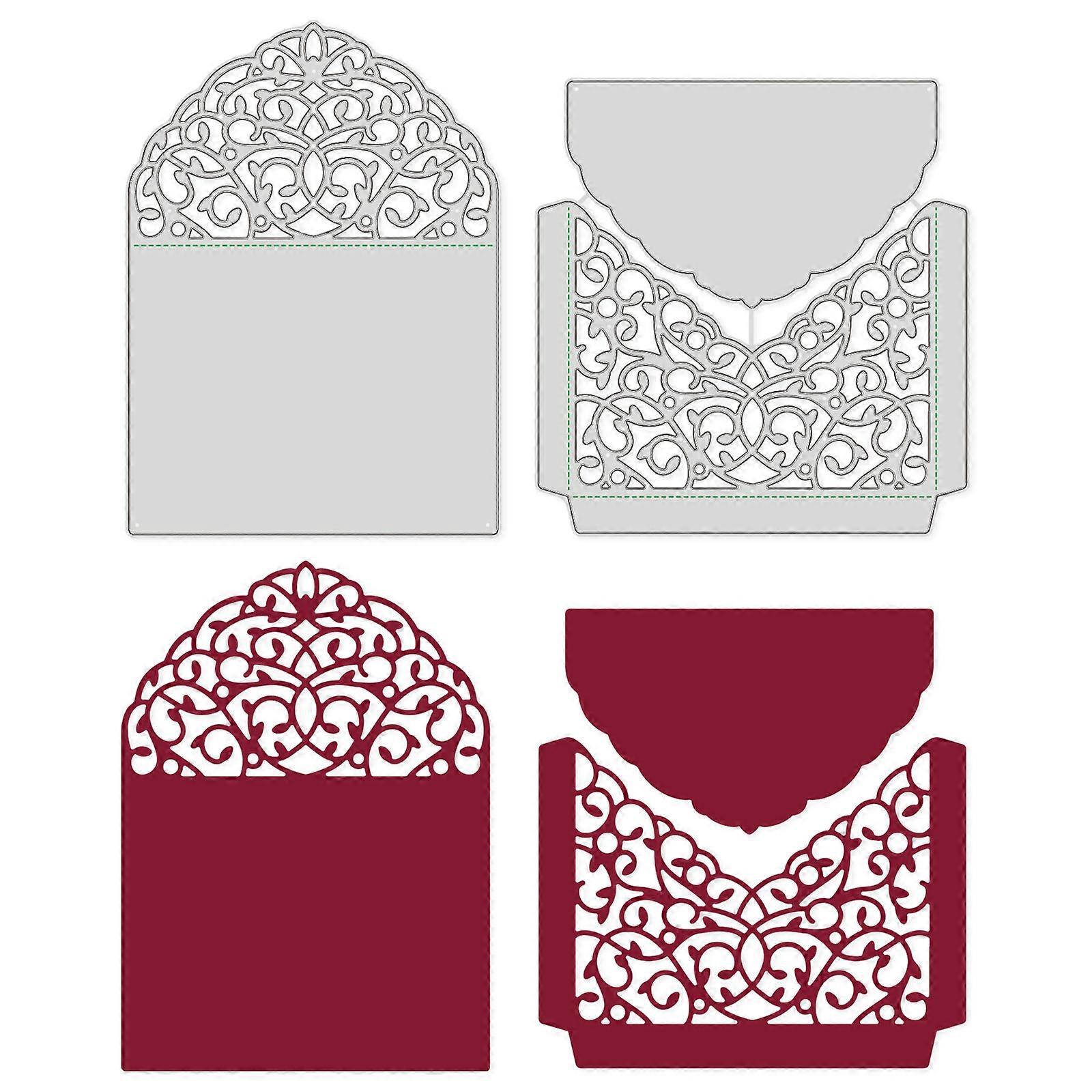 2pcs Envelope Pattern Decoration Template Reusable carbon steel Stencil