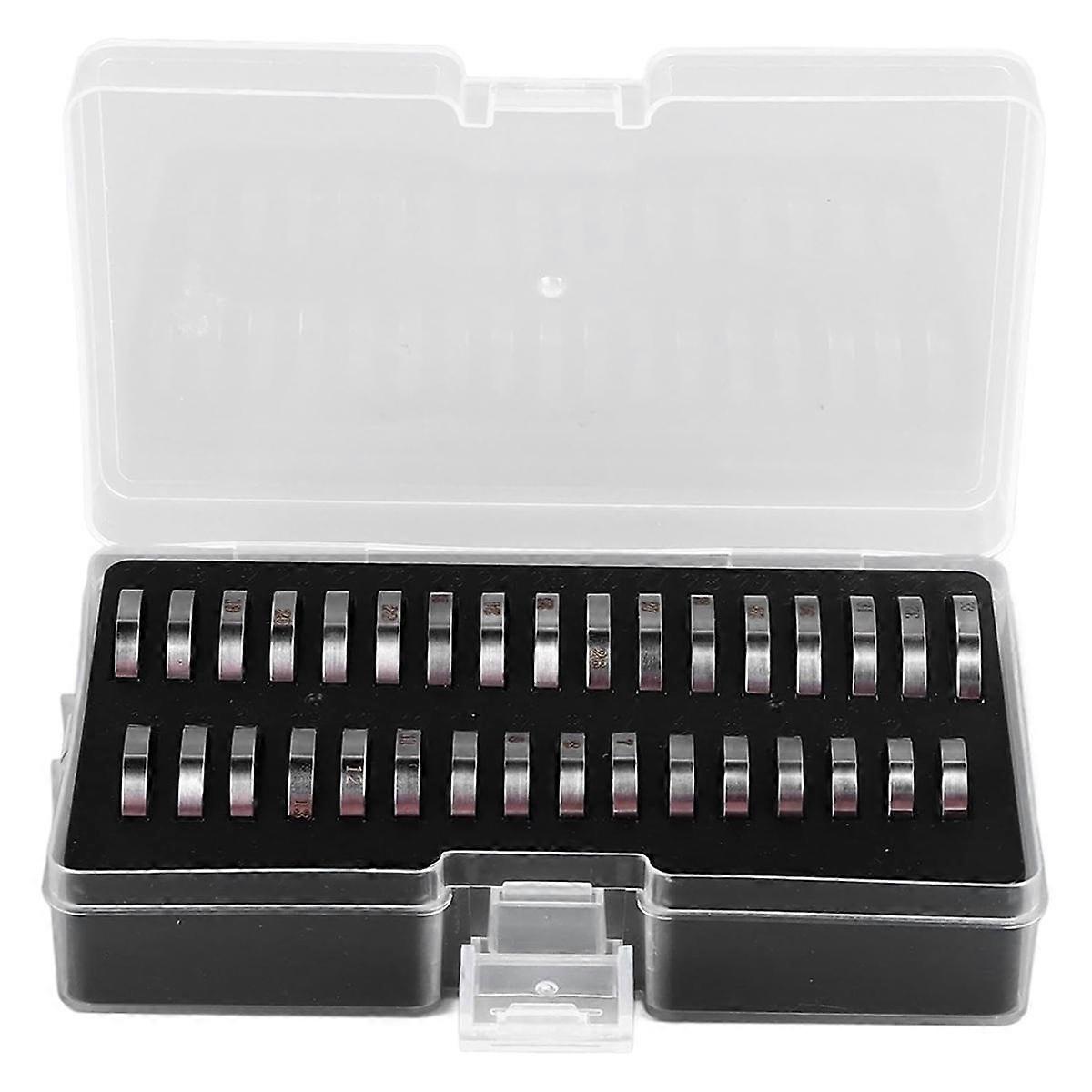 Ring Sizer Tool,Ring Gauges Finger Sizer Measuring Ring Tool 33 Pcs Ring Sizer Measuring Tool Stainless Steel Ring Sizer