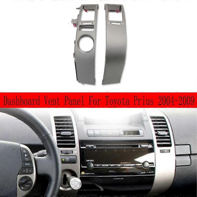 2PCS Front Middle Dashboard Vent Panel for Prius 2004-2009 Air Conditioner Outlet Frame