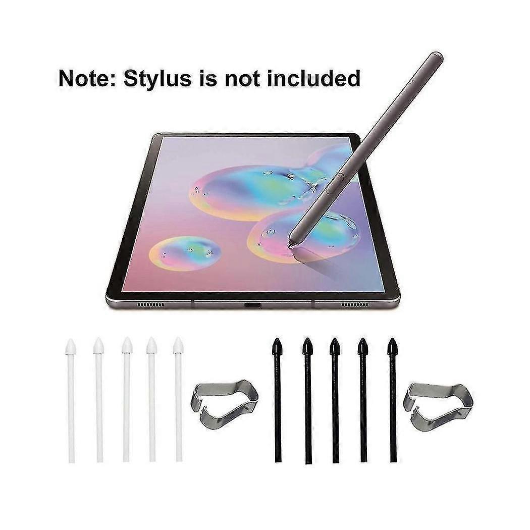 10pcs Touch Stylus Tips Nibs With Metal Clip For Galaxy S6/s7/s7+/note10/note 5g/note10+/note20/not