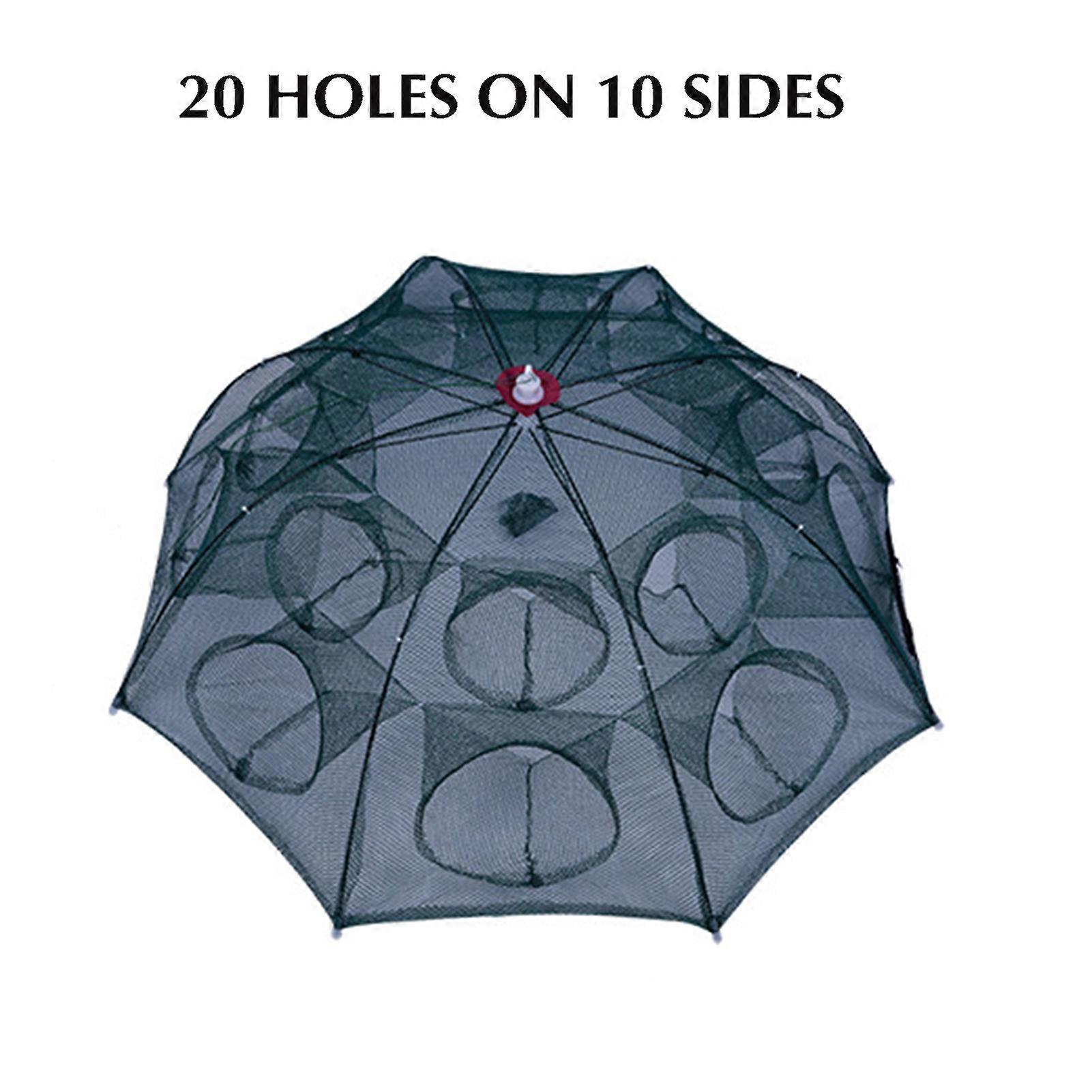 Foldable Crayfish Fishing Bait Crab Net 360-degree Multi-faceted Design Suitable for Fish Prawn Minnow Crawdad