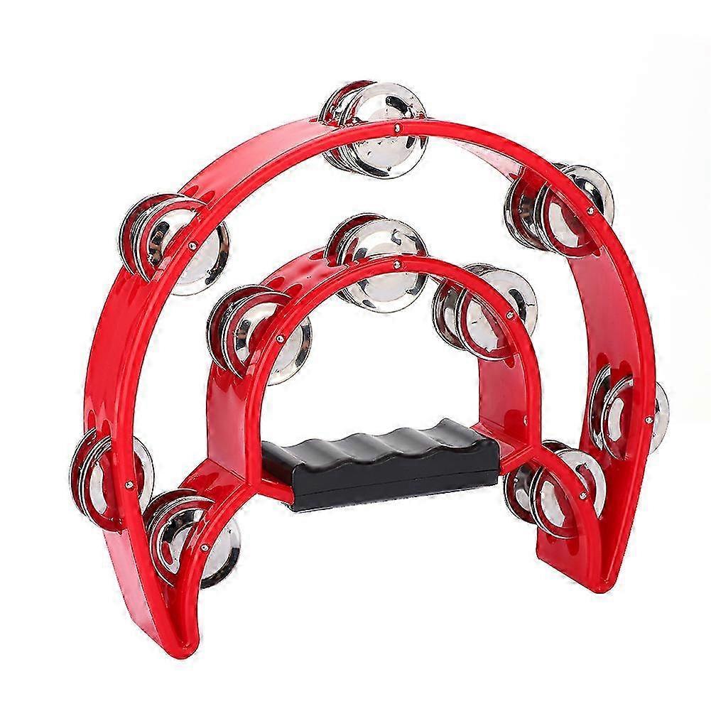 Double Row Jingles Csengő Csörgődob ütőhangszer (piros)